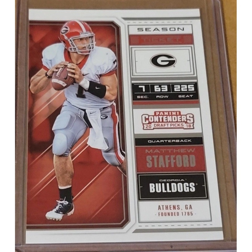 2018 Panini Contenders Draft Picks #70 Matthew Stafford Nmmt